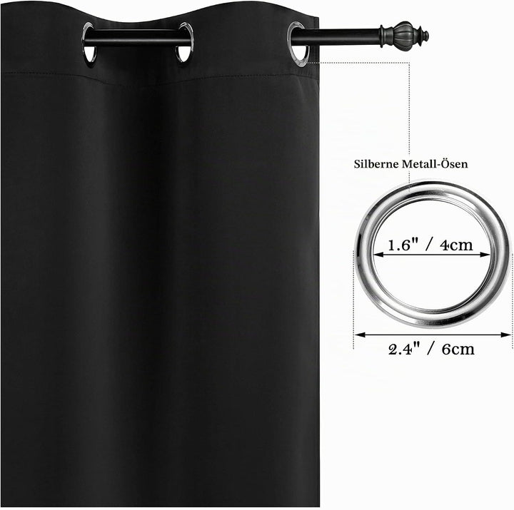 PiccoCasa 2er Set Gardine für Küche Polyester Scheibengardine Kurzgardine Blickdicht Kleine Gardine