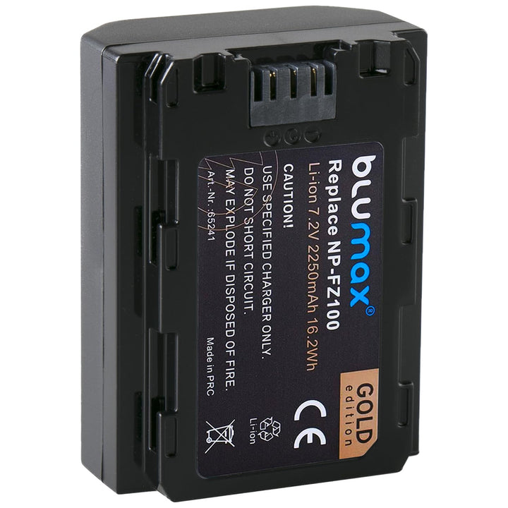 Blumax Akku ersetzt Sony NP-FZ100-2250mAh - für Sony Alpha Sony FX30-7 IV 7c 7RIV 7RV 7RIII ZV-E1