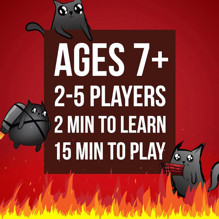 Exploding Kittens Original Edition in a Collectible TIN - Hilarious Card Game for Family - Party Gam