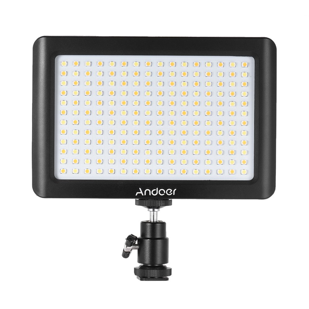 Andoer Mini LED Licht 192pcs Beads Studio Video Fotografie Dimmbar Tragbar Panel Lampe 3200K / 6000K