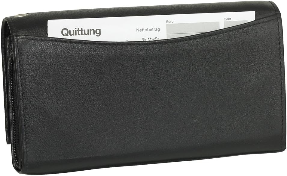 Preiswerte Kellnerbörse Taxibörse Kellnergeldbörse Servicegeldbörse schwarz Rindleder mit 2-Fach Dru