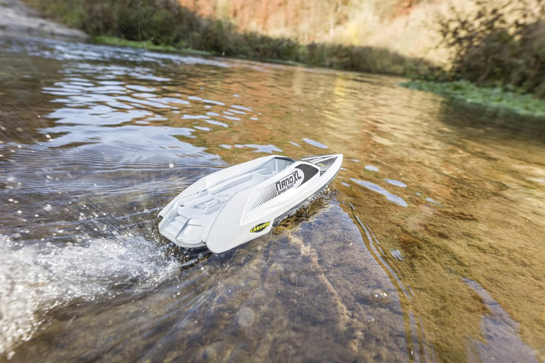 Carson 500108047 Speed Boat Nano XL 100% RTR - mit 2.4 GHz Fernbedienung, RC Boot mit Funktionen, fe