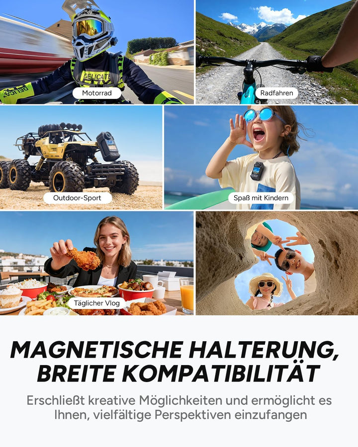 SJCAM C400 Vlogging Camera 4K Videokamera,Pocket Kartenlos,7 Stunden Akku und 6 Achsen Bildstabilisi