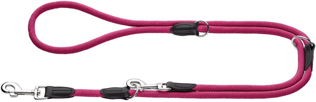 HUNTER Freestyle Retrieverleine, integrierter Halsung, robust, wetterfest, 1,0/170 cm, himbeer 0,8 x