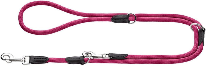 HUNTER Freestyle Retrieverleine, integrierter Halsung, robust, wetterfest, 1,0/170 cm, himbeer 0,8 x