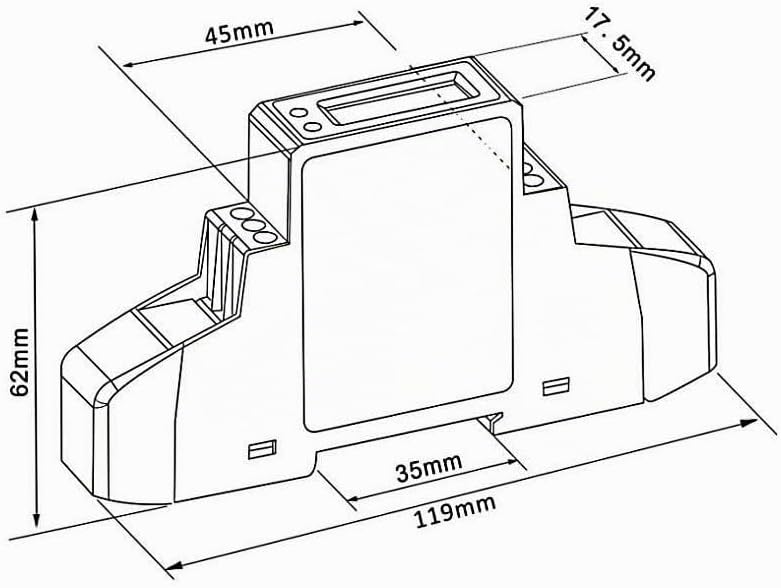 EASTRON SDM120 Stromverbrauchsmesser - einphasig - Modbus RS485 RTU - Stromzähler Hutschiene, 45A kW