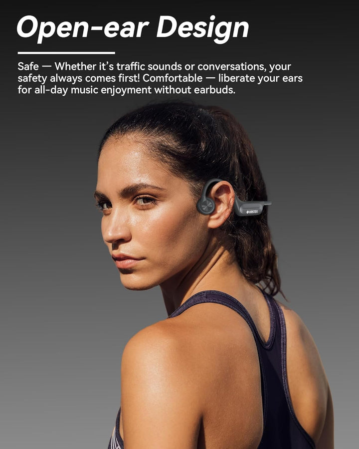 Voistek Knochenschall Kopfhörer,Bluetooth Open Ear Sportkopfhörer Kabellos mit IPX8 Wasserdichtigkei