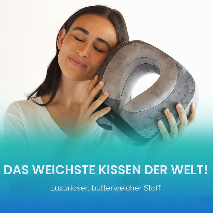 Cabeau Evolution Earth Reisekissen aus luxuriösem Memory-Schaum, das Beste Reisekissen mit 360-Grad-