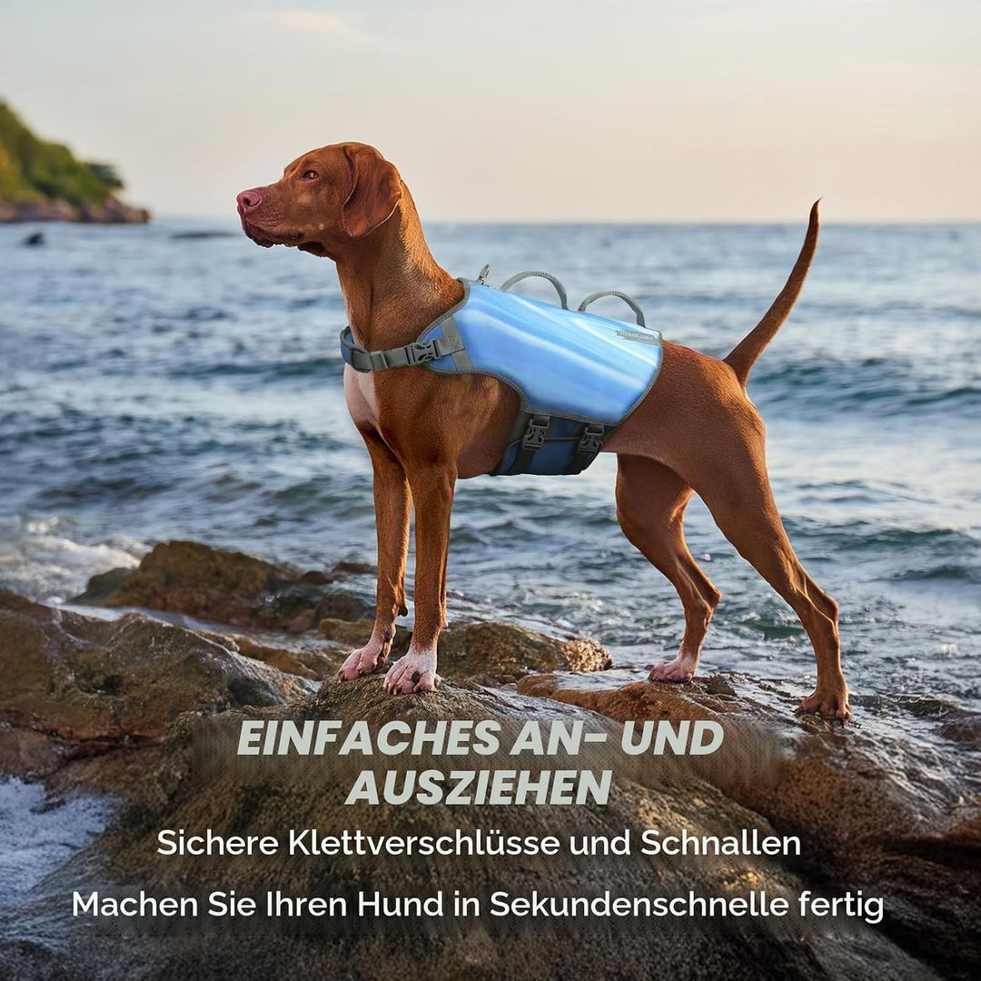 VIVAGLORY Neopren Schwimmweste Hund Hundeschwimmweste Für Wassersport Schwimmen &amp; Hunter, Leichte Si
