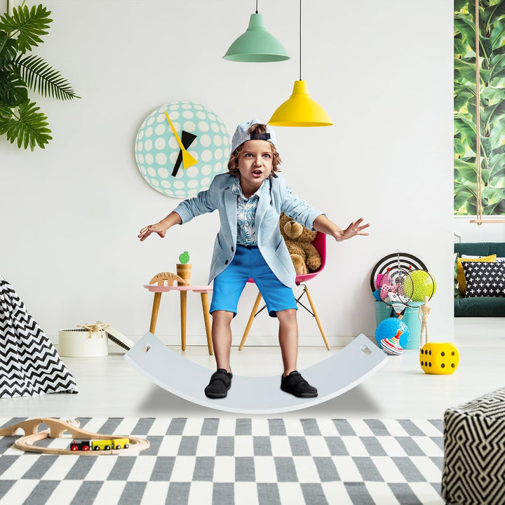 CCLIFE Balance Board Kinder Holz, Kleinkind Wackelbrett mit EVA matte, Montessori Spielzeug Balanceb