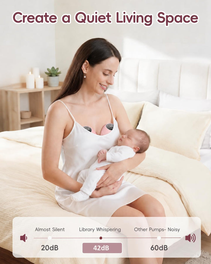 Lulia Milchpumpe Elektrische Doppel, Milchpumpe handsfree mit 4 Modi und 9 Stufen, Tragbare Elektris