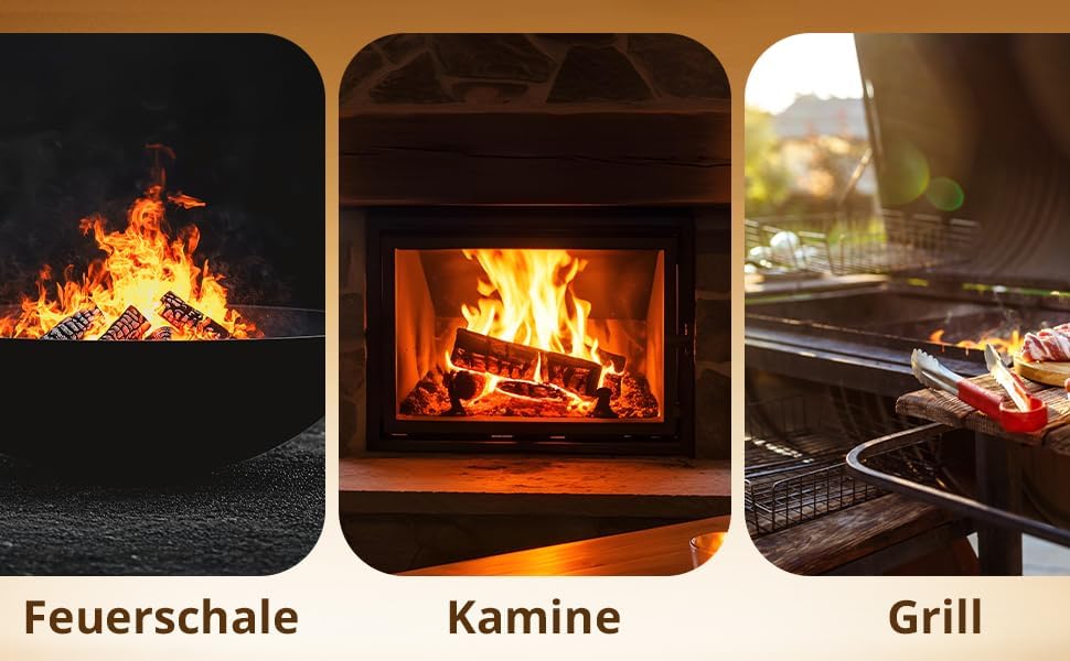 Aleko Parkett Premium Brennholz in verschiedenen Grössen - Anzünder aus Eichenholz, Bio Kaminanzünde