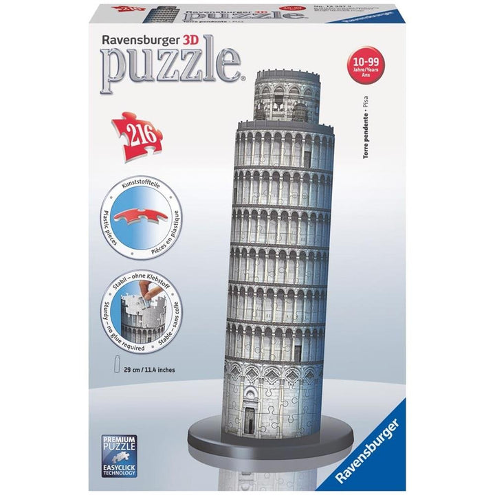 Ravensburger 12557 - Schiefer Turm-Pisa - 216 Teile 3D Puzzle-Bauwerke