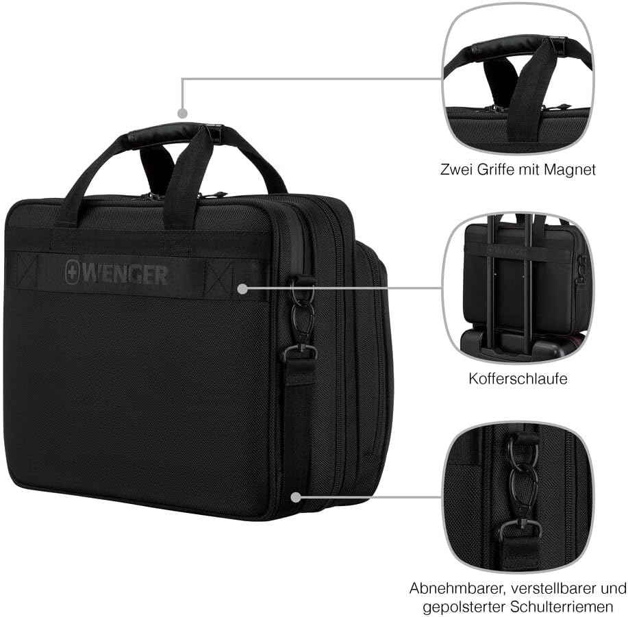 WENGER Legacy Laptop-Tasche, Notebook, Aktentasche, Organizer, Damen Herren, Büro Business-Reisen Un