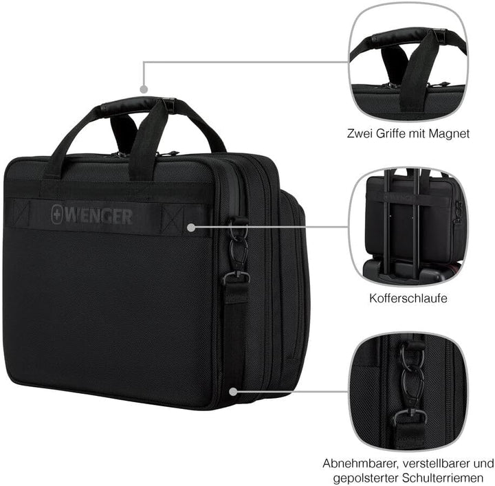 WENGER Legacy Laptop-Tasche, Notebook, Aktentasche, Organizer, Damen Herren, Büro Business-Reisen Un