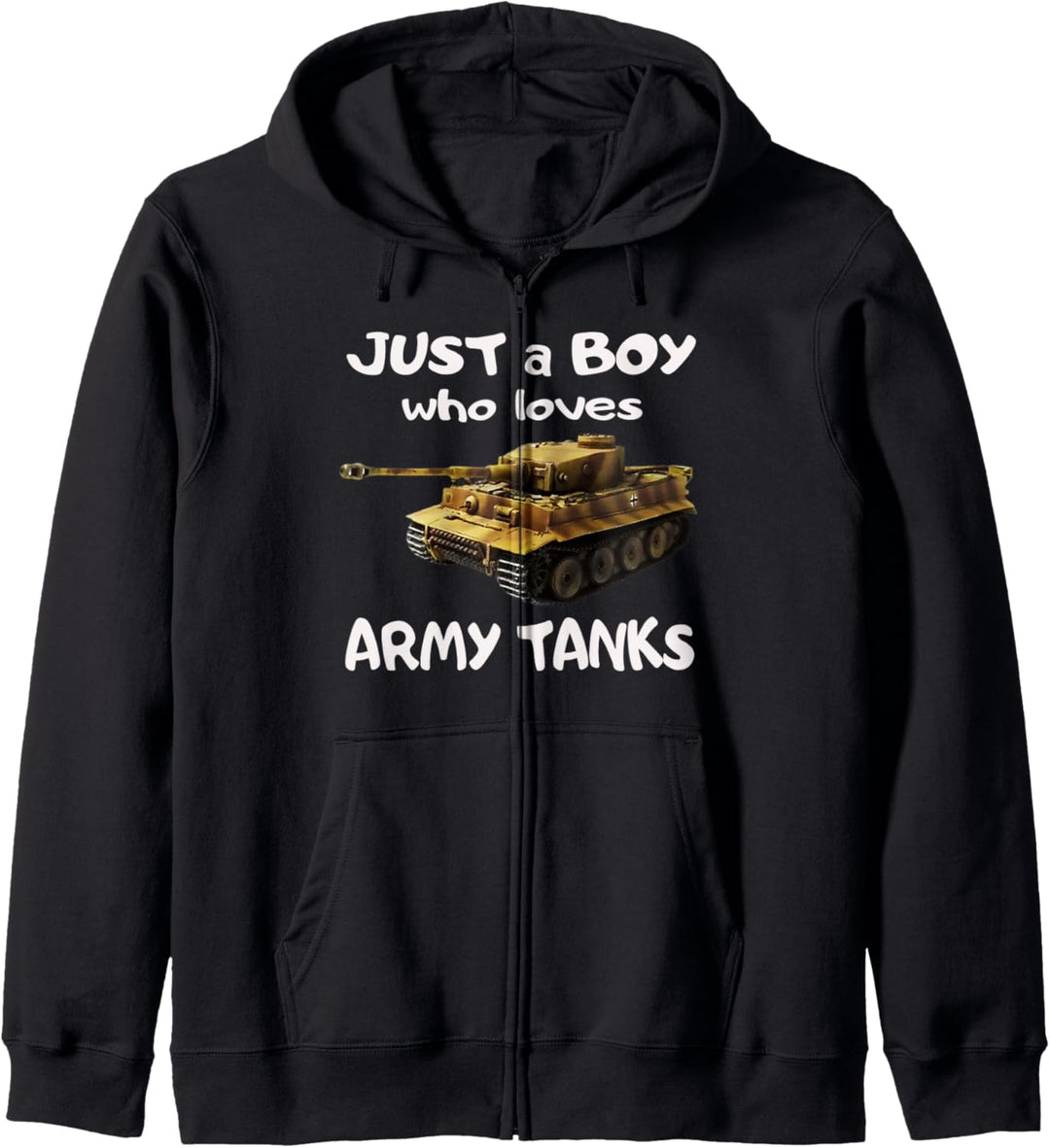 Junge der Militärpanzer liebt German Tiger I WW2 Panzer Kapuzenjacke
