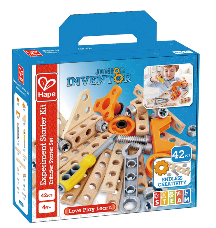 Hape Junior Inventor Erfinder Startet Set, Experimentierset, Mint-Spielzeug, ab 4 Jahre