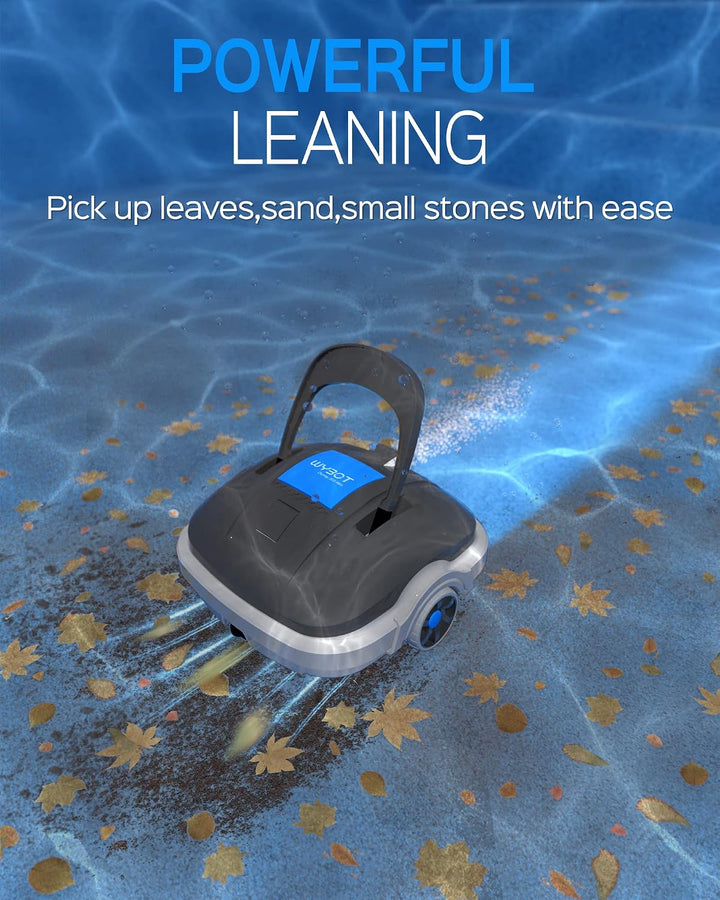 WYBOT Poolroboter Akku, Poolsauger für 100 Minuten Betriebsdauer, Auto-Parken, Starke Saugkraft, Zwe