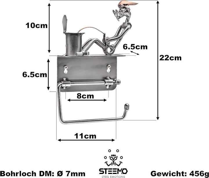 Toilettenpapierhalter Schraubenmännchen