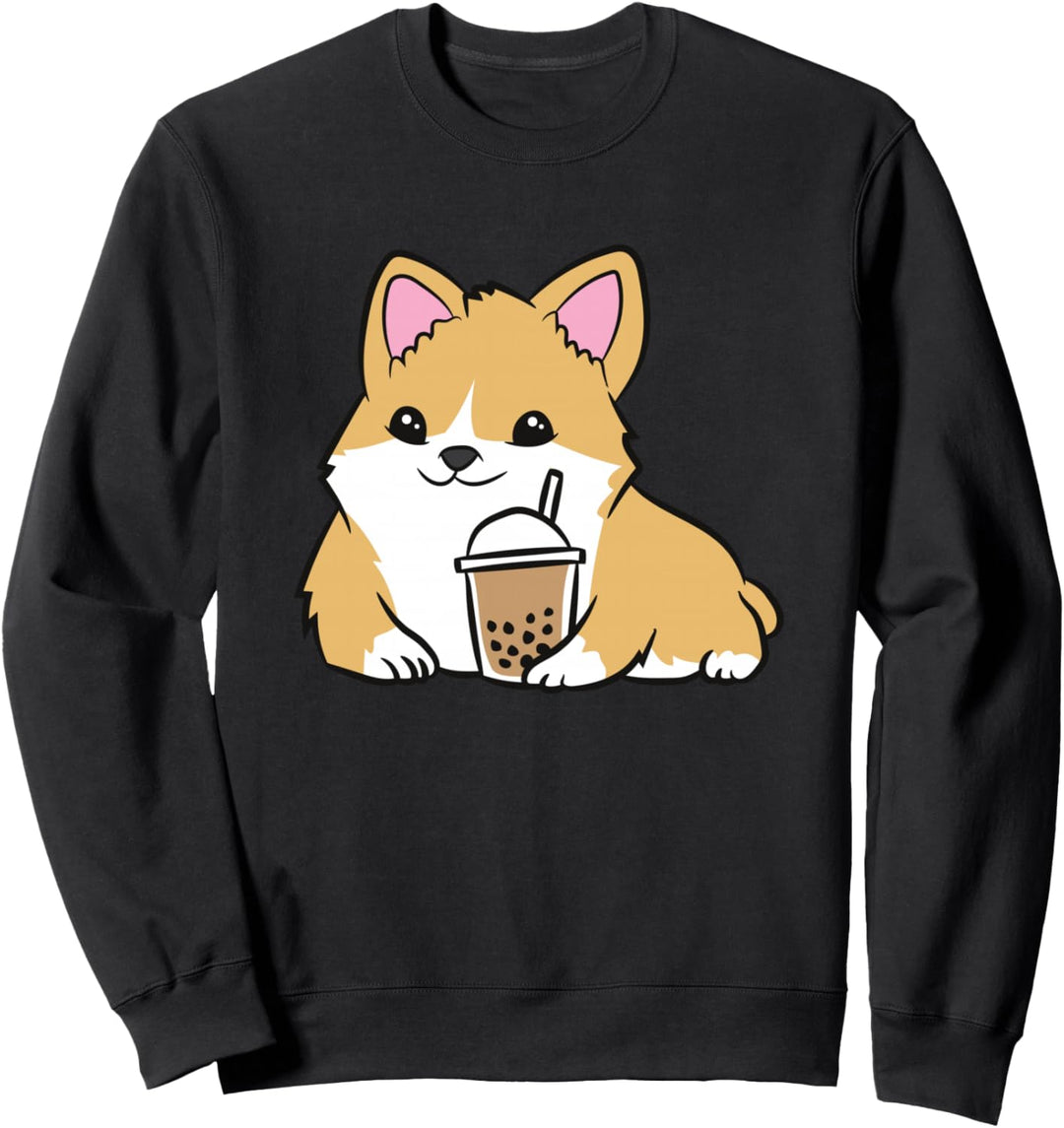 Corgi Bubble Tea Süsser walisischer Corgi Hund Sweatshirt