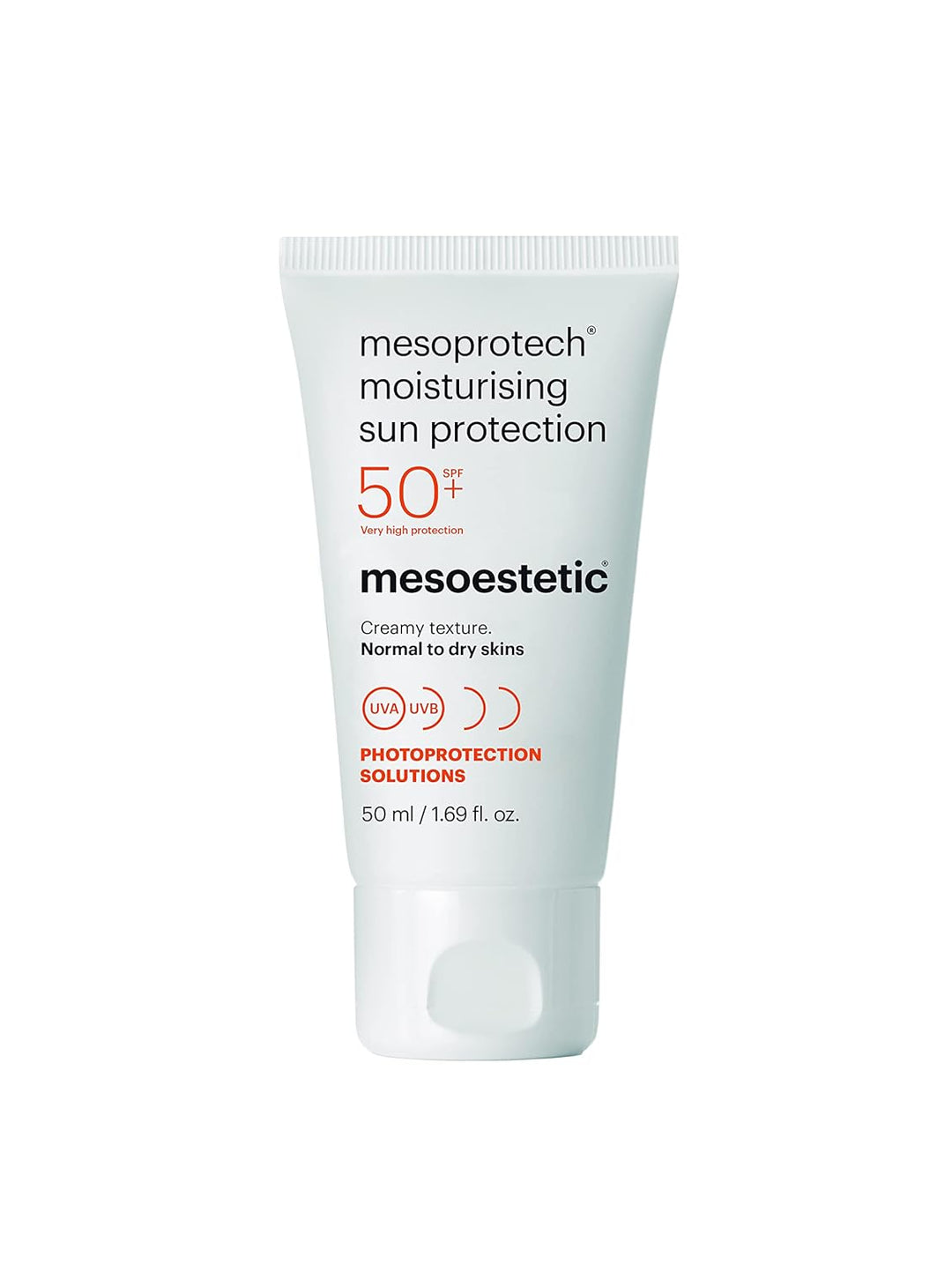 Feuchtigkeitsspendender Sonnenschutz SPF 50 von Mesoestetic
