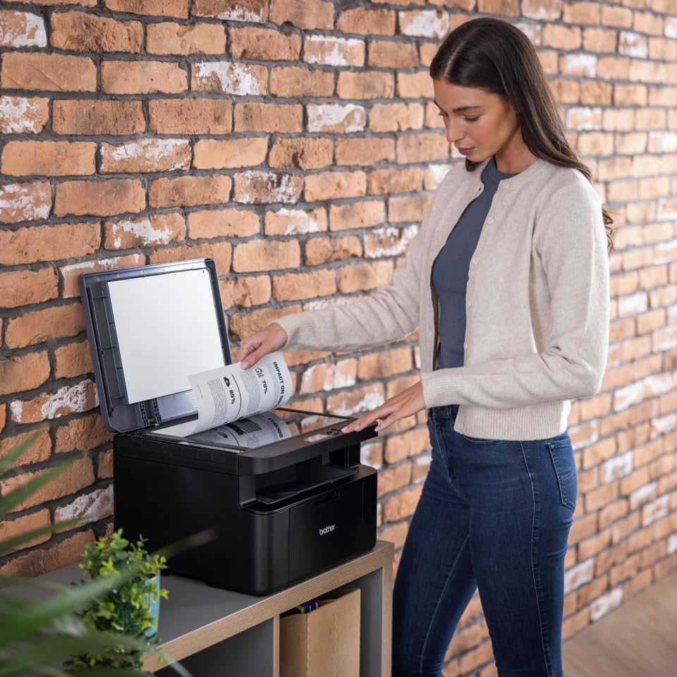 Brother DCP-L1642W Multifunktions-Laserdrucker, 3-in-1, Monochrom, A4, kompakt und einfach zu bedien