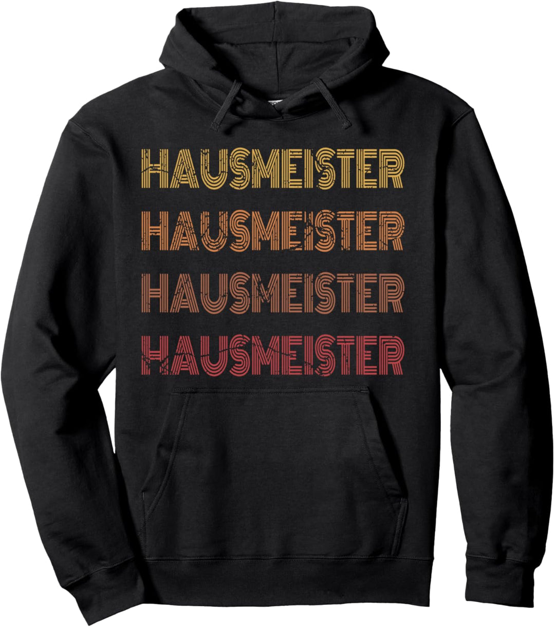 Lustiger Spruch Retro Hausmeister Facility Manager Geschenk Pullover Hoodie