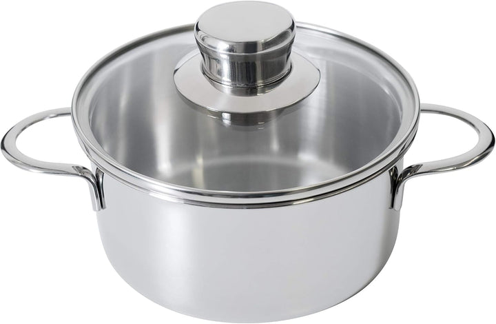 Kelomat, 1964-323, Mini Bratentopf mit Deckel, Durchmessser 14cm, Inhalt 1,0 Liter, Edelstahl