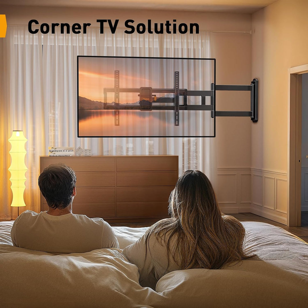 Perlegear TV Wandhalterung mit 943mm Langarm für 42–84 Zoll bis zu 68kg, Extra Langer Reach Fernsehe