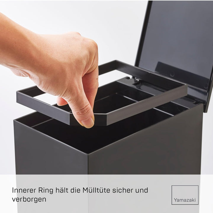 Sanitary pedal bin - Tower - black Schwarz, Schwarz