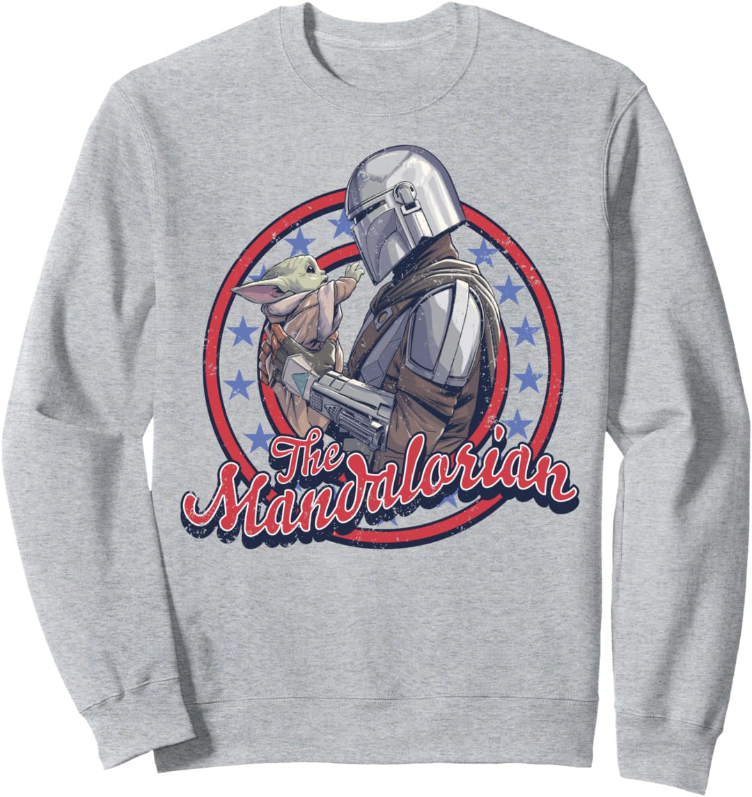 Star Wars: The Mandalorian Fourth Of July Mando & Grogu Sweatshirt