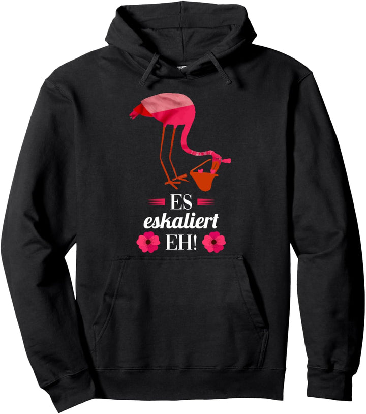 Es eskaliert eh Mädchen Frauen Biersprüche Schnaps Saufen Pullover Hoodie