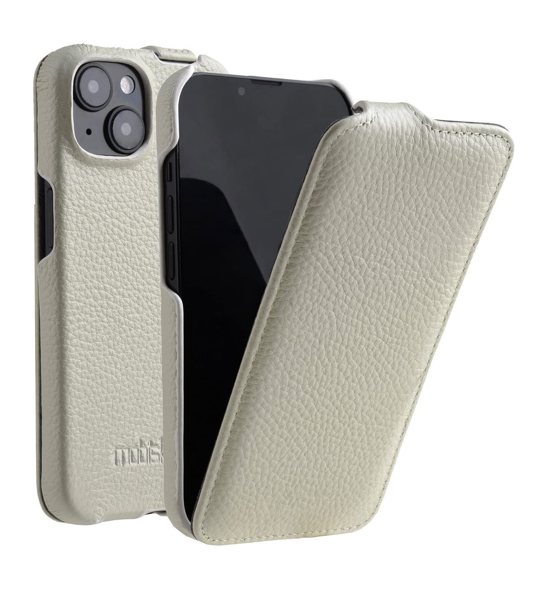 Mobiskin Hülle passend für Apple iPhone 14 (6,1 Zoll), Handyhülle mit beschichtetem Leder, Case, Sch