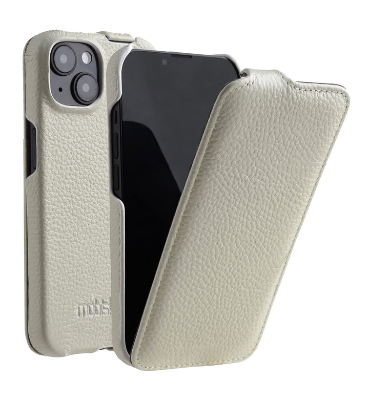 Mobiskin Hülle passend für Apple iPhone 14 (6,1 Zoll), Handyhülle mit beschichtetem Leder, Case, Sch