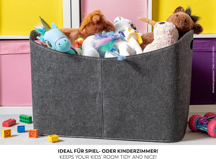 Rubberneck Kaminholztasche Gross XXL - Filz Aufbewahrungtasche für Kaminholz, Zeitungen - Masse 63 x