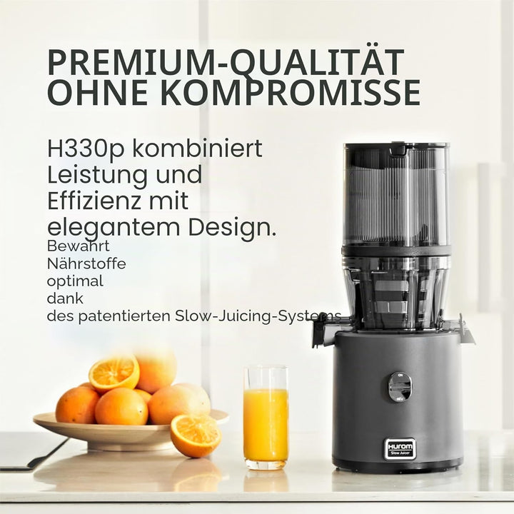 Hurom | Entsafter H330P - gesünder, schmackhafter und verschwendungsfreier Saft, Premium-Entsafter,