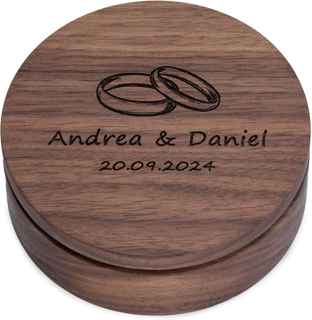 Rosenkranz Box aus Holz mit individueller Gravur, Schmuckkästchen, personalisiertes Geschenk zur Tau