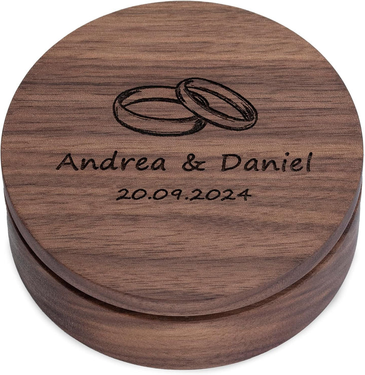 Rosenkranz Box aus Holz mit individueller Gravur, Schmuckkästchen, personalisiertes Geschenk zur Tau
