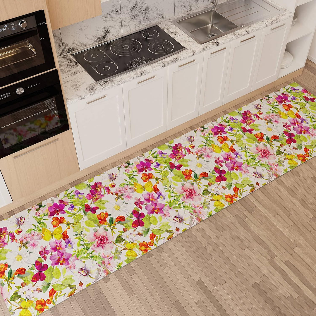 PETTI Artigiani Italiani Teppich für Küche 52x180 cm Farfalle, 52x180 cm Farfalle