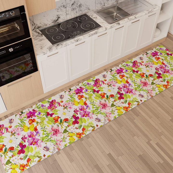 PETTI Artigiani Italiani Teppich für Küche 52x180 cm Farfalle, 52x180 cm Farfalle