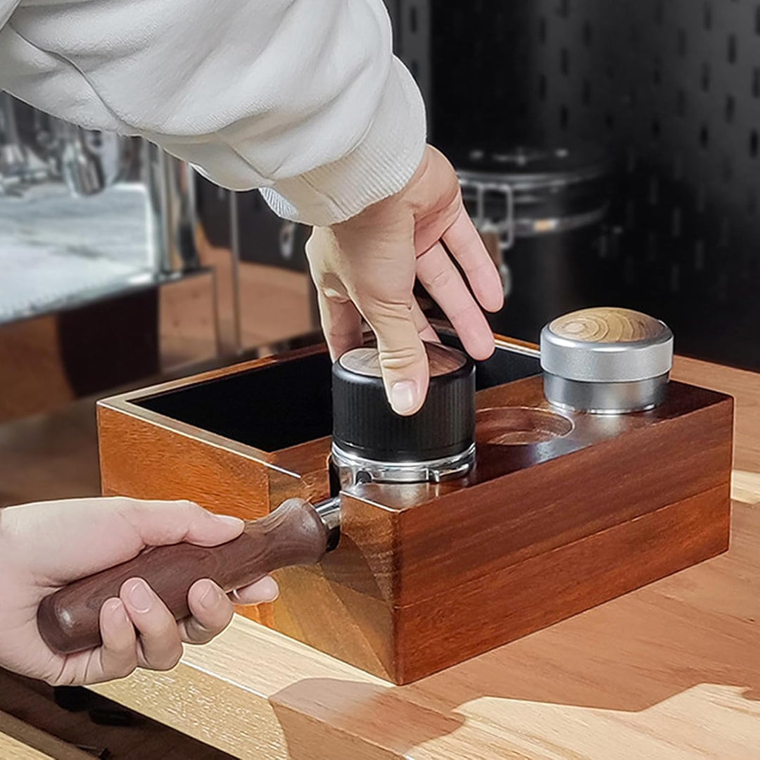 Tamperstation, Espresso Tamper Station, Espresso Tamperstation und Klopfbox, Espresso Tamper Station