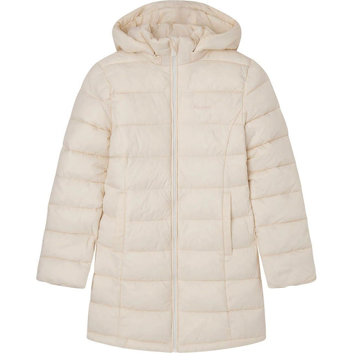 Pepe Jeans Mädchen Simone Long Jacket 14 Jahre White (Mousse), 14 Jahre White (Mousse)