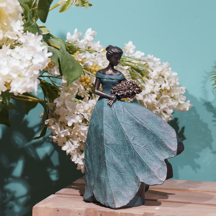 Guichifun Fairy Statue Collection Home Decoration – Blatt Engel Mädchen Harz Heimdekoration für drau