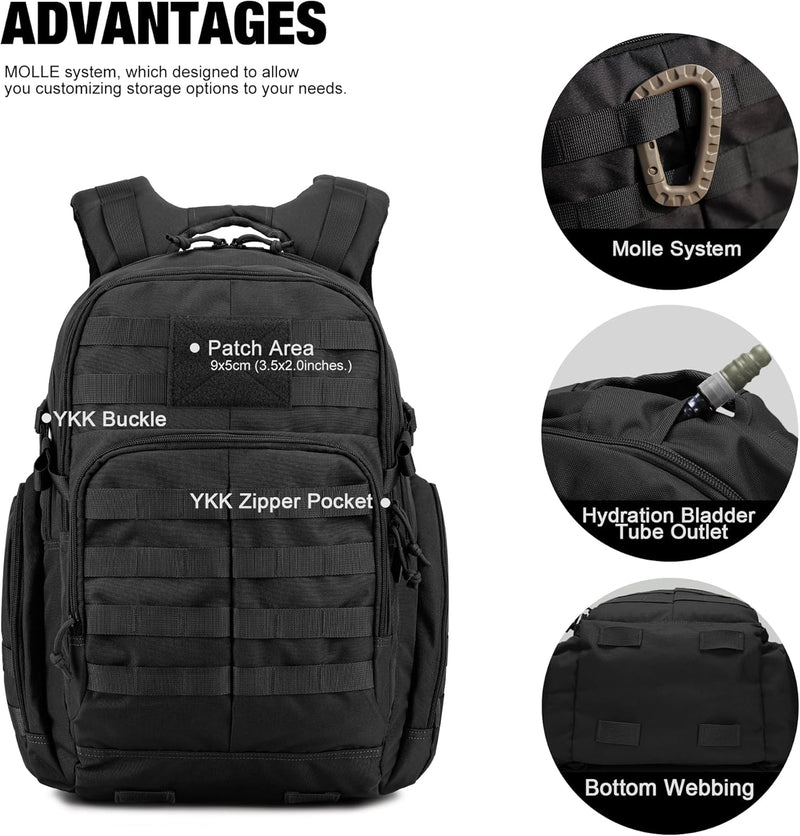Mardingtop 25L/28L/40L Militär Rucksack Herren Arbeit für Taktischer Assault Wandern Reisen Outdoor