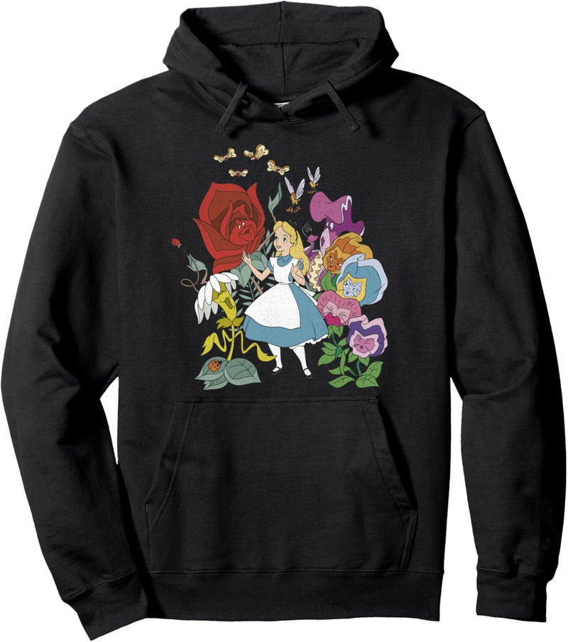 Disney Alice In Wonderland Alice In The Flowers Vintage Pullover Hoodie