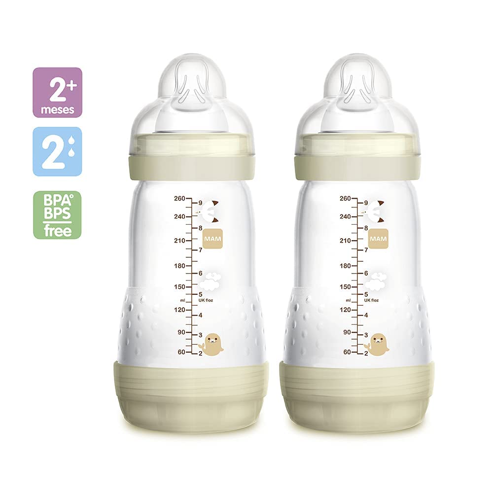 MAM Easy Start Anti-Colic Babyflasche | für Neugeborene | 94% Akzeptanz | von Hebammen & Müttern emp