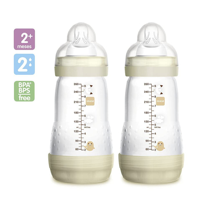 MAM Easy Start Anti-Colic Babyflasche | für Neugeborene | 94% Akzeptanz | von Hebammen & Müttern emp