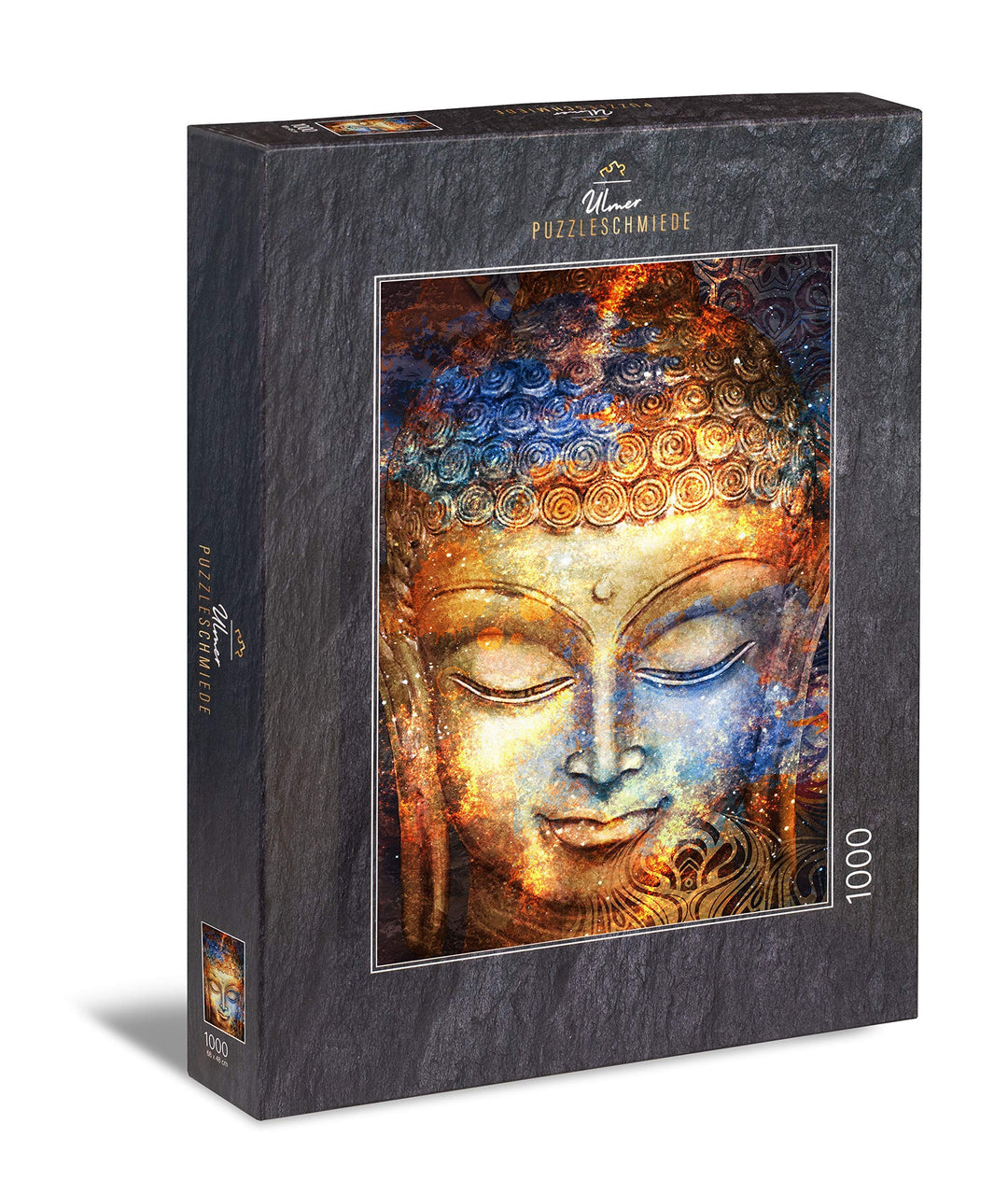 Ulmer Puzzleschmiede - Puzzle Buddha - klassisches 1000 Teile Puzzle - Made in Germany - Buddha-Kopf