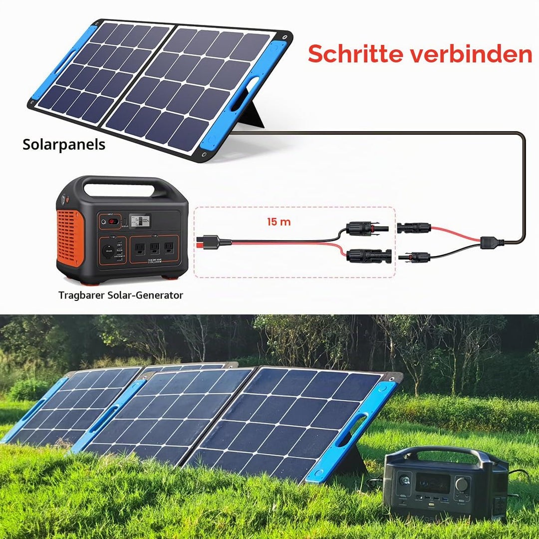 ELFCULB Solar auf 45A Kabel kompatibel mit Anderson PP45 10AWG 15,24m | Solarladekabel zu 45A Stecke