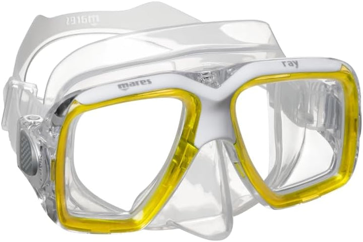 Mares Erwachsene Maske plus Schnorchel Set Ray Yellow/White/Clear, Yellow/White/Clear